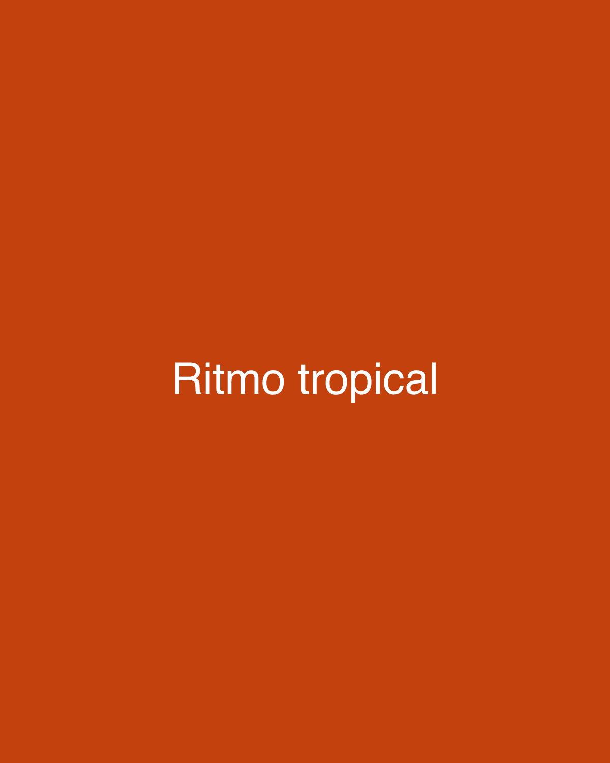 Ritmo tropical
