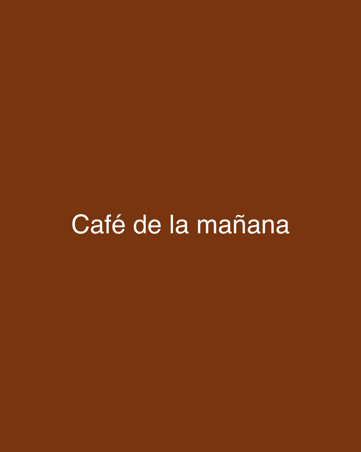 Café de la mañana