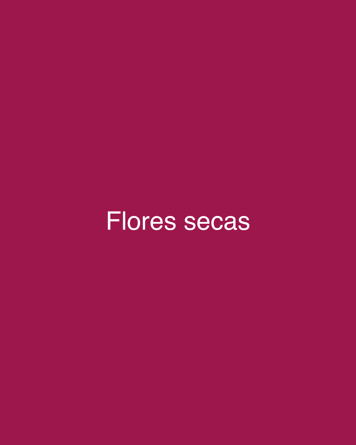 Flores secas
